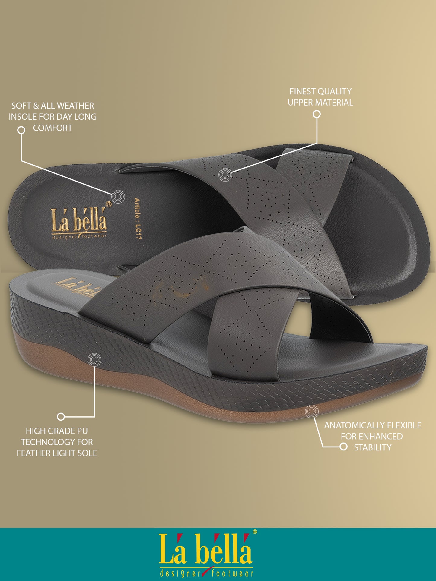 Labella Women's Sandal With Slip-On For LC17