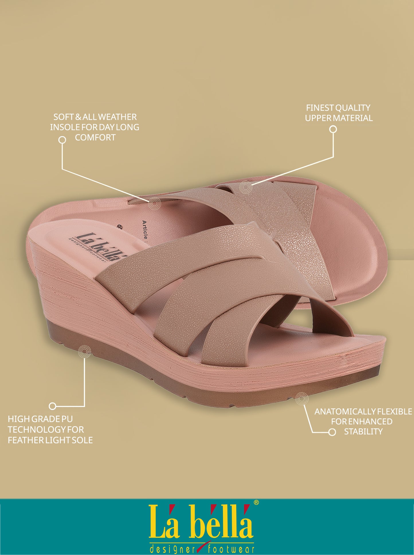 Labella Women's Sandal With Slip-On For LE23