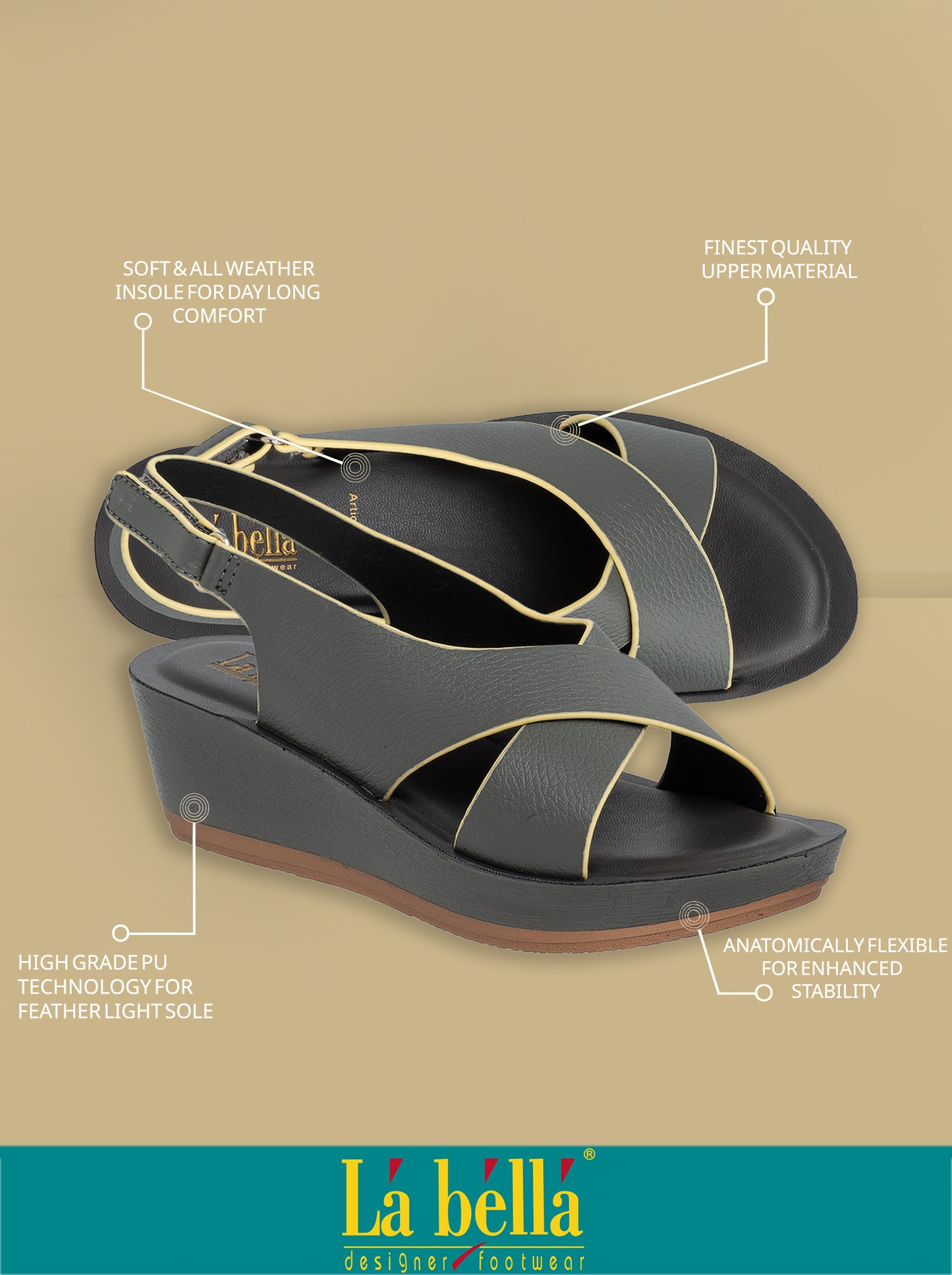 Labella Women's Sandal With Slip-On For LJ11