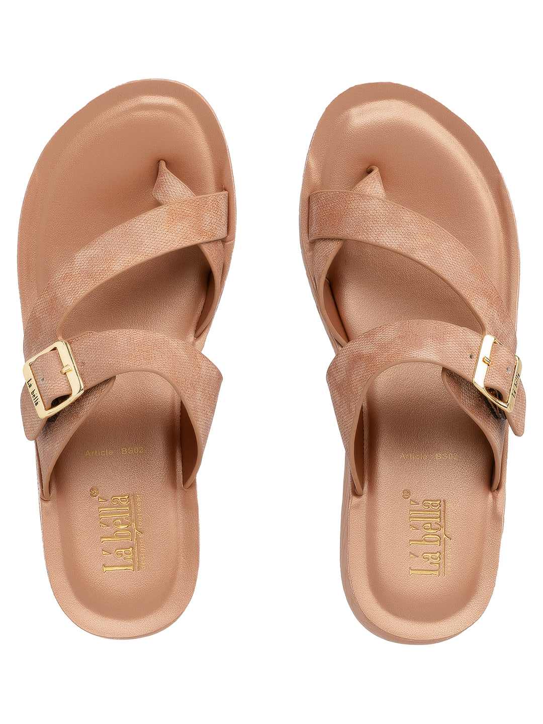 Women's Buckle Toe-Ring Wedge Slippers | Comfortable Casual Slip-On Sandals