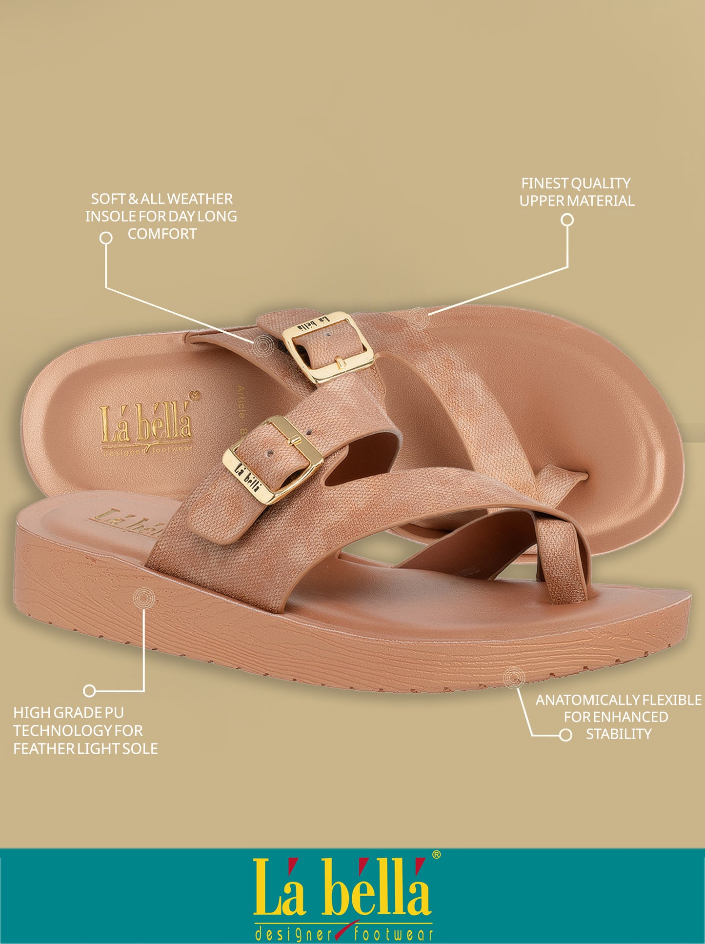 Labella Women's Sandal With Slip-On For BS02