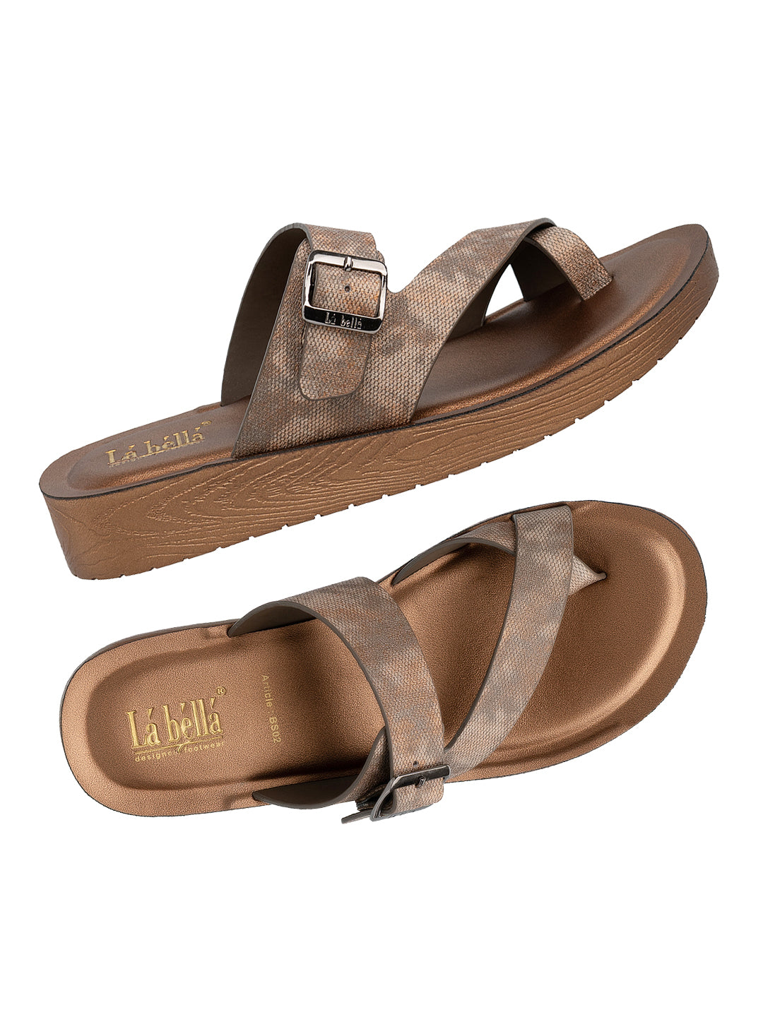 Women's Buckle Toe-Ring Wedge Slippers | Comfortable Casual Slip-On Sandals