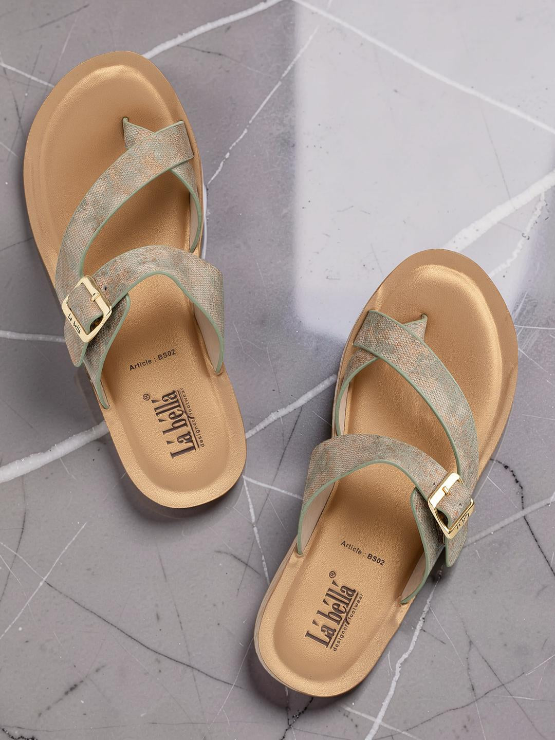 Labella Women's Sandal With Slip-On For BS02