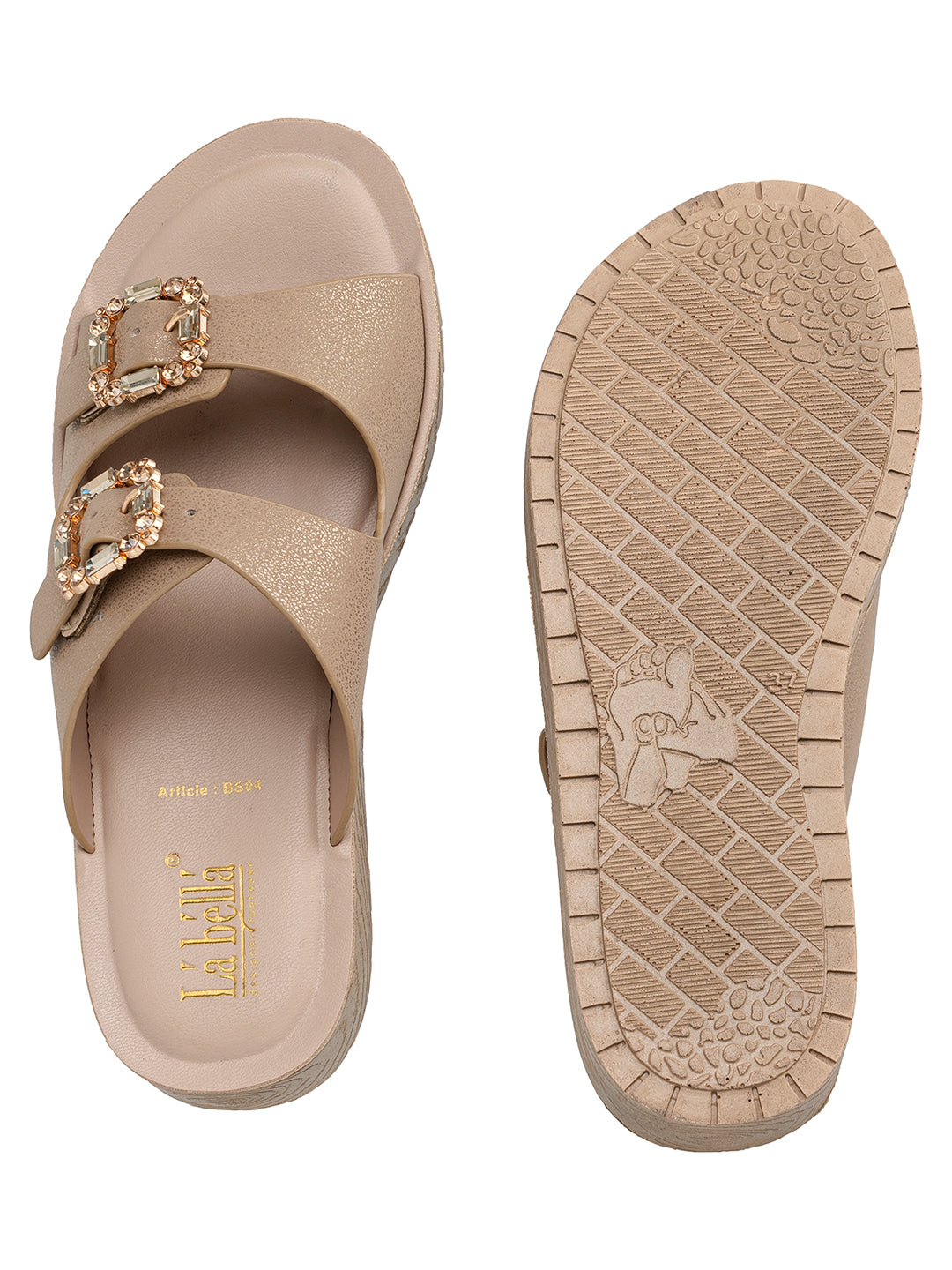Labella Women's Sandal With Slip-On For BS04