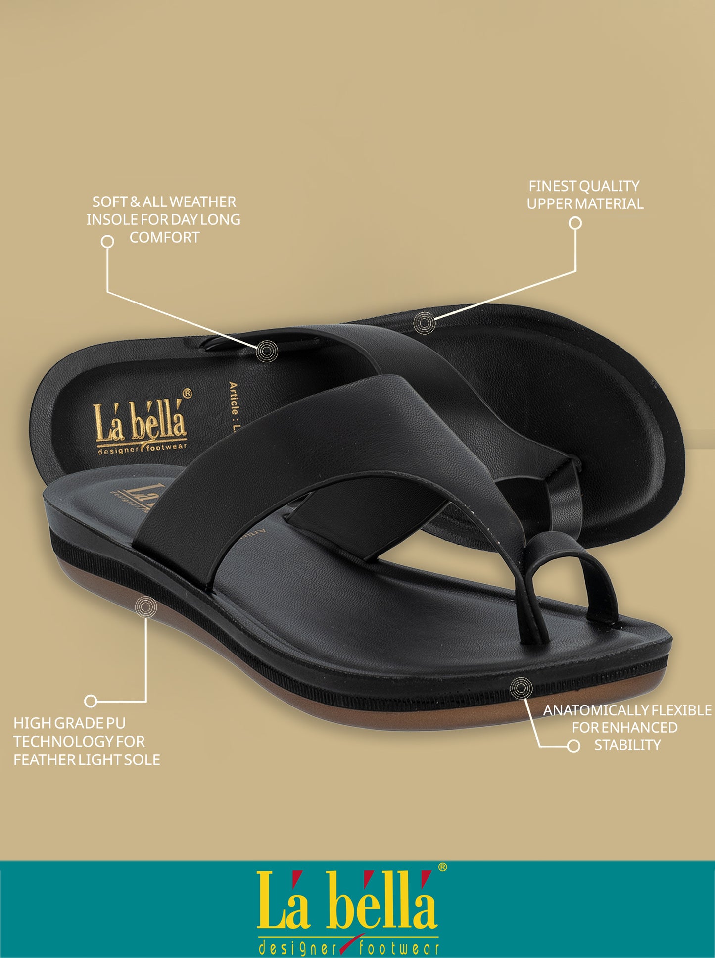 Labella Women's Sandal With Slip-On For LA02