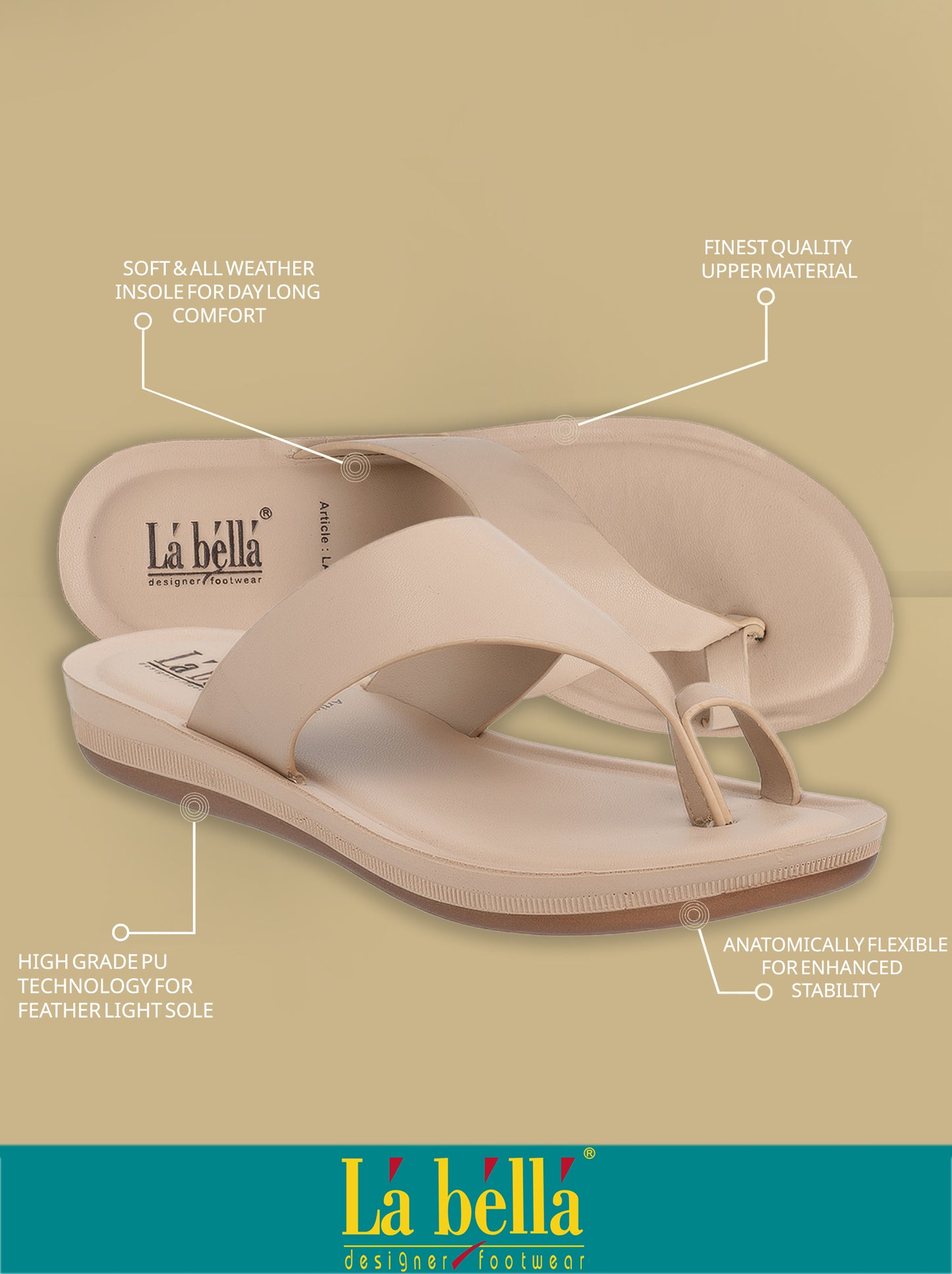 Labella Women's Sandal With Slip-On For LA02