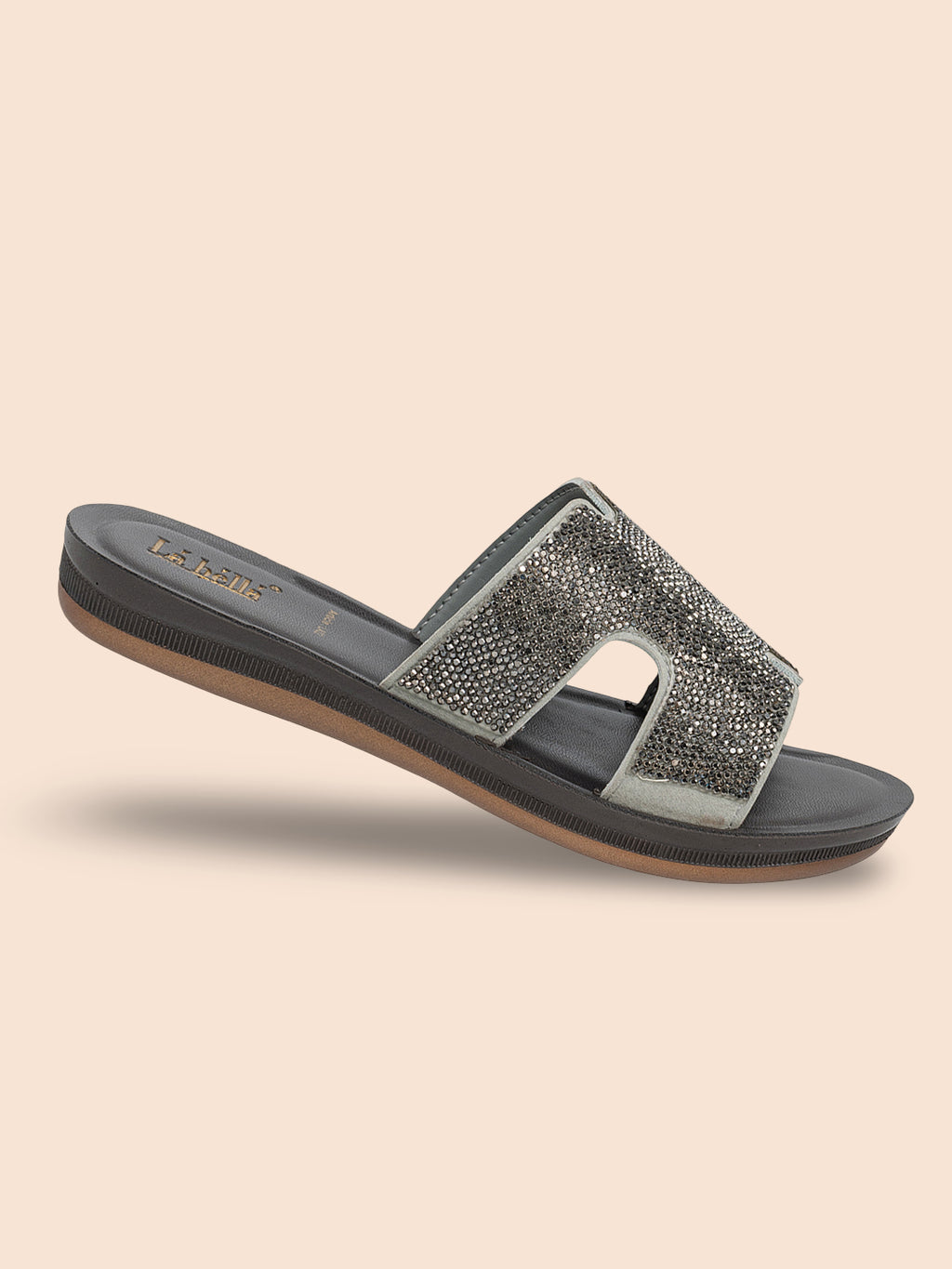 Women's Rhinestone Comfort Slide Slippers | Stylish Casual Slip-On Sandals