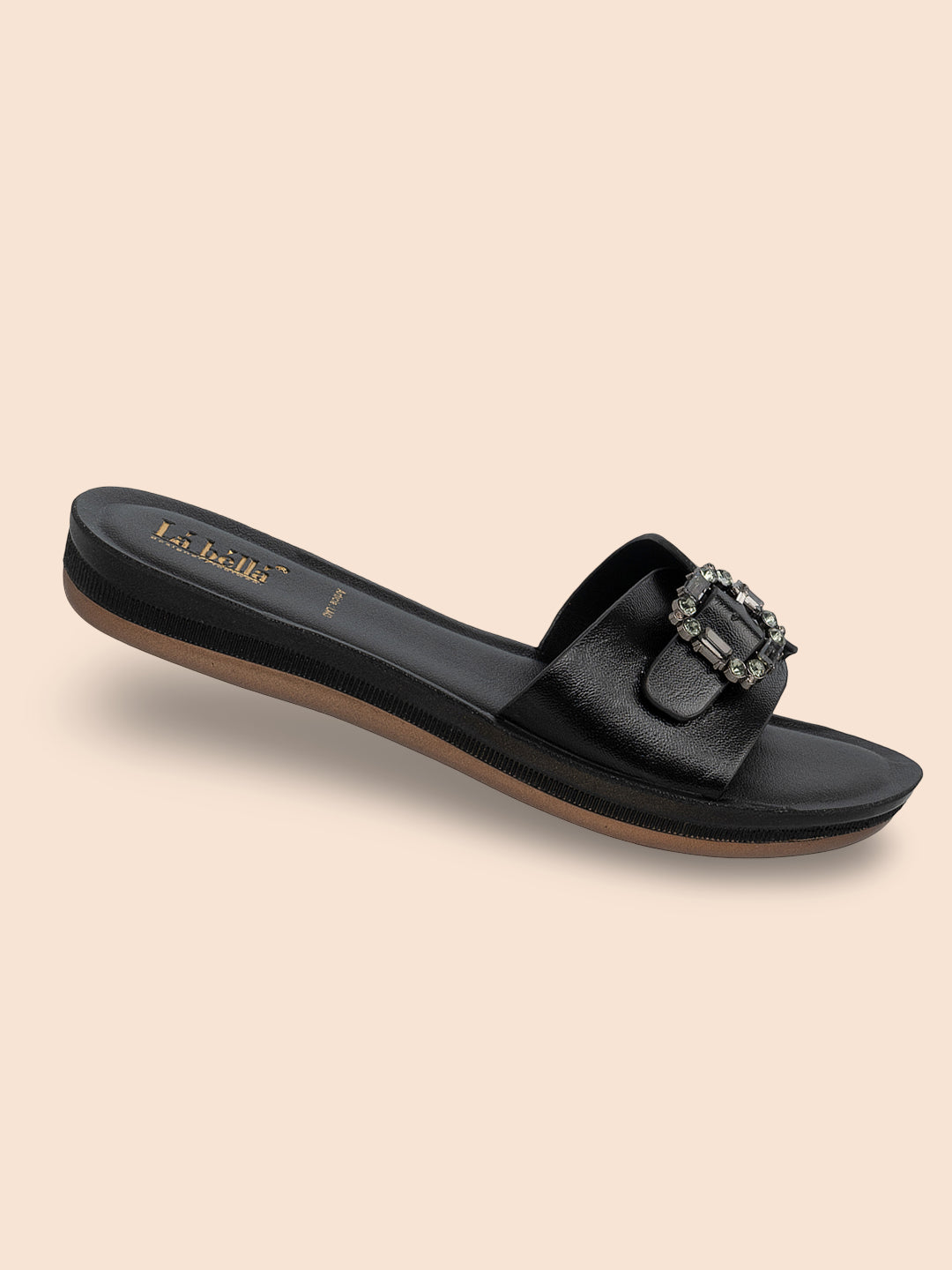 Women's Buckle Detail Comfort Slide Slippers | Stylish Casual Slip-On Sandals
