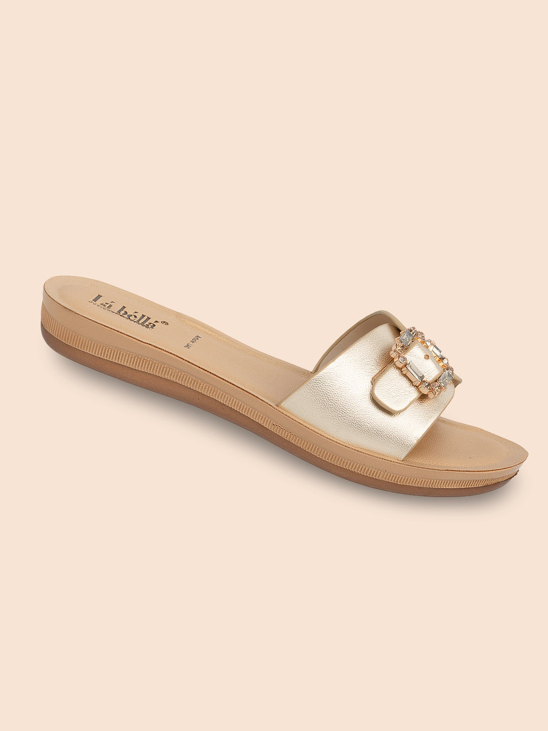 Women's Buckle Detail Comfort Slide Slippers | Stylish Casual Slip-On Sandals