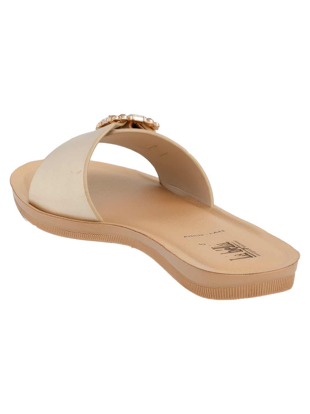 Women's Buckle Detail Comfort Slide Slippers | Stylish Casual Slip-On Sandals