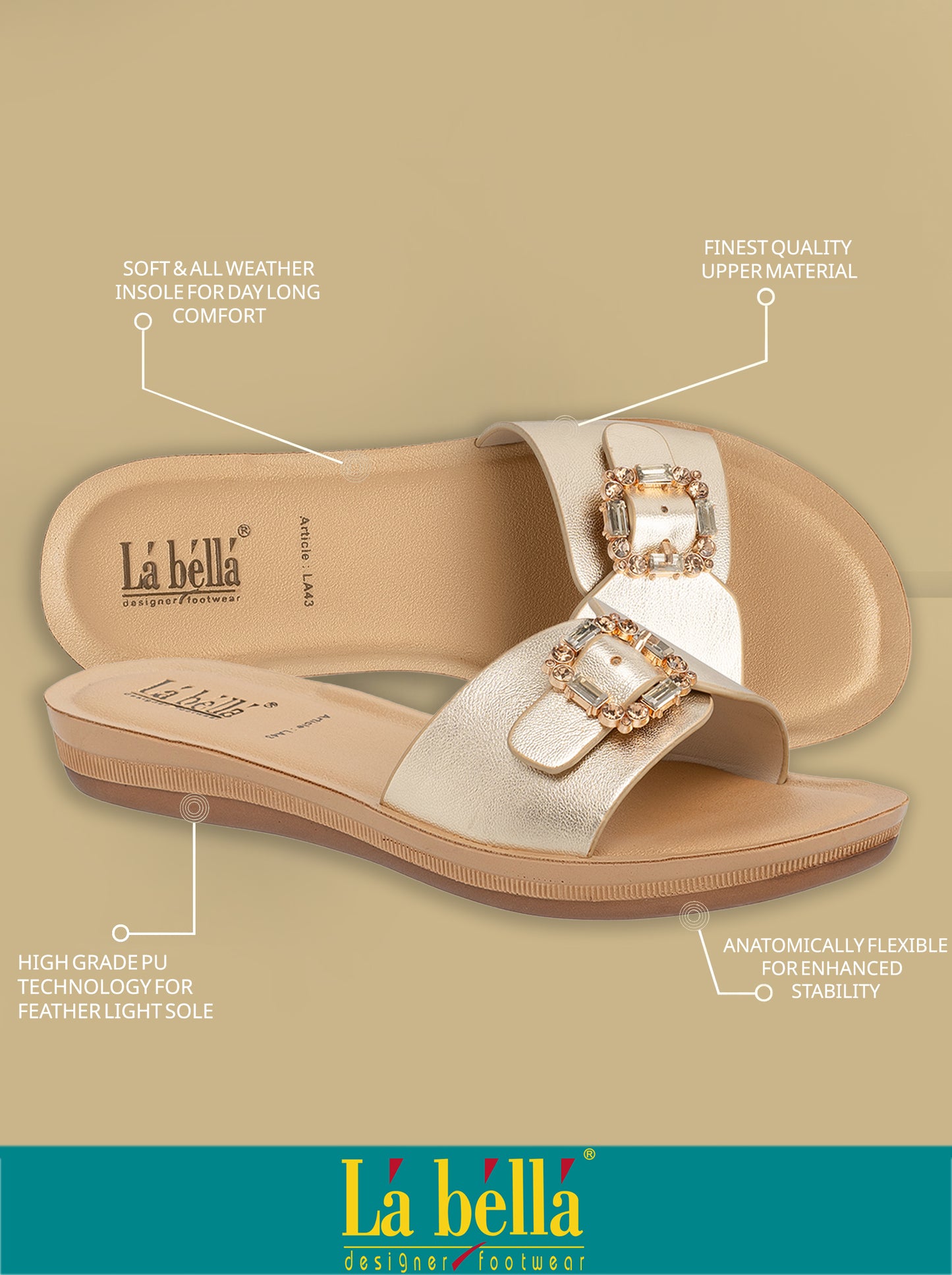 Labella Women's Sandal With Slip-On For LA43