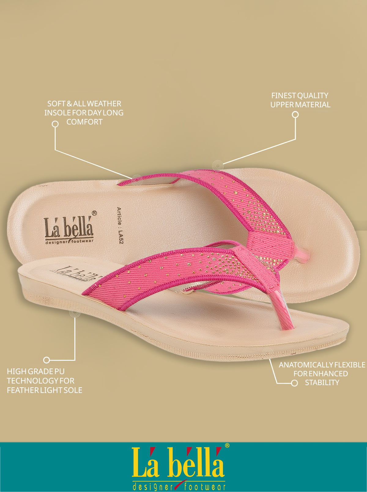 Women's Studded Toe-Ring Comfort Slippers | Stylish Casual Slip-On Sandals