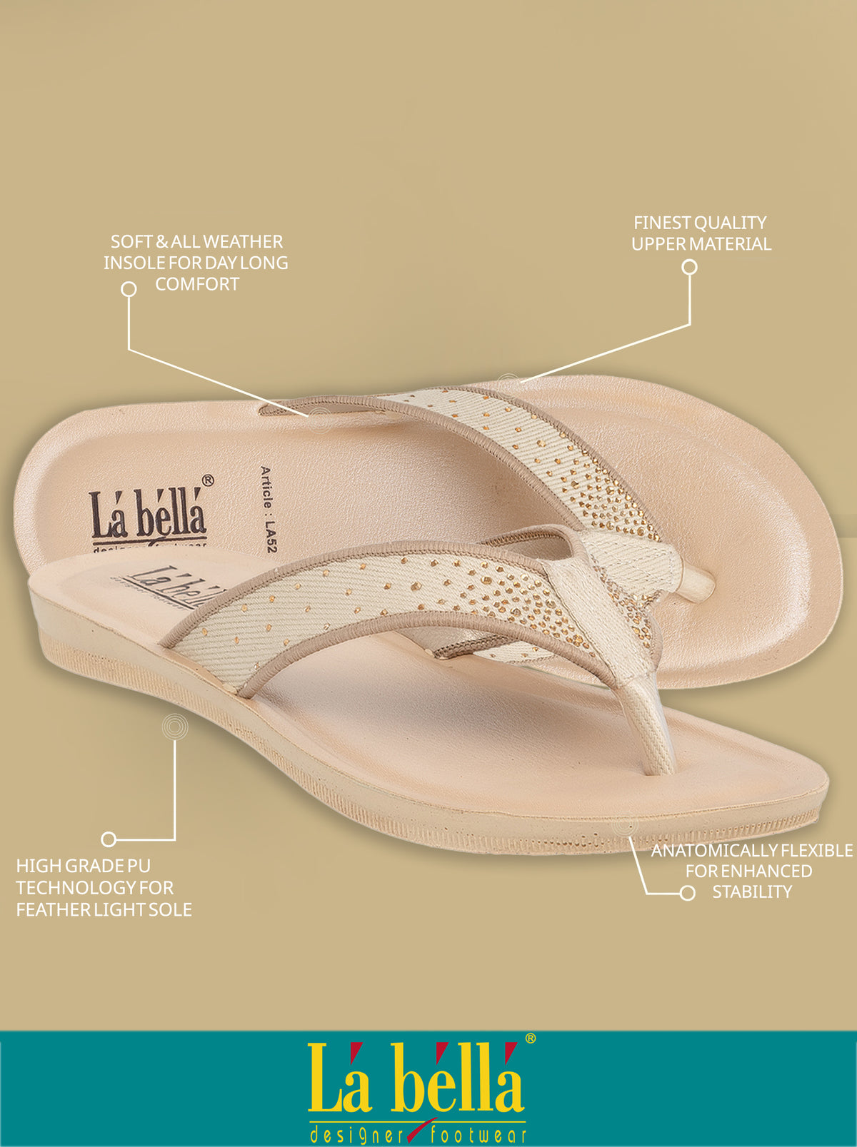 Women's Studded Toe-Ring Comfort Slippers | Stylish Casual Slip-On Sandals