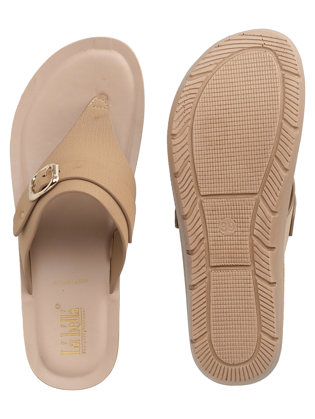 Women's Buckle Toe-Ring Wedge Slippers | Comfortable Casual Slip-On Sandals