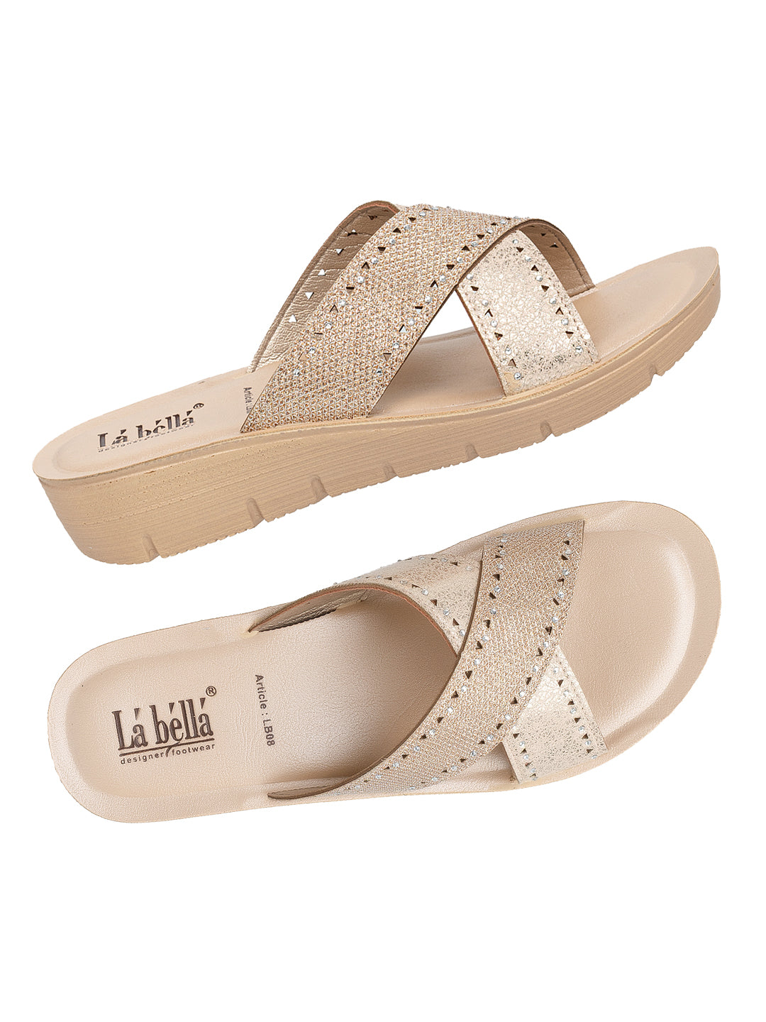 Labella Women's Sandal With Slip-On For LB08