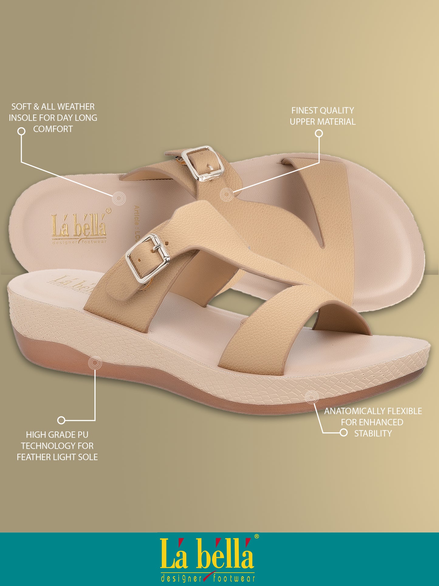 Labella Women's Sandal With Slip-On For LC06