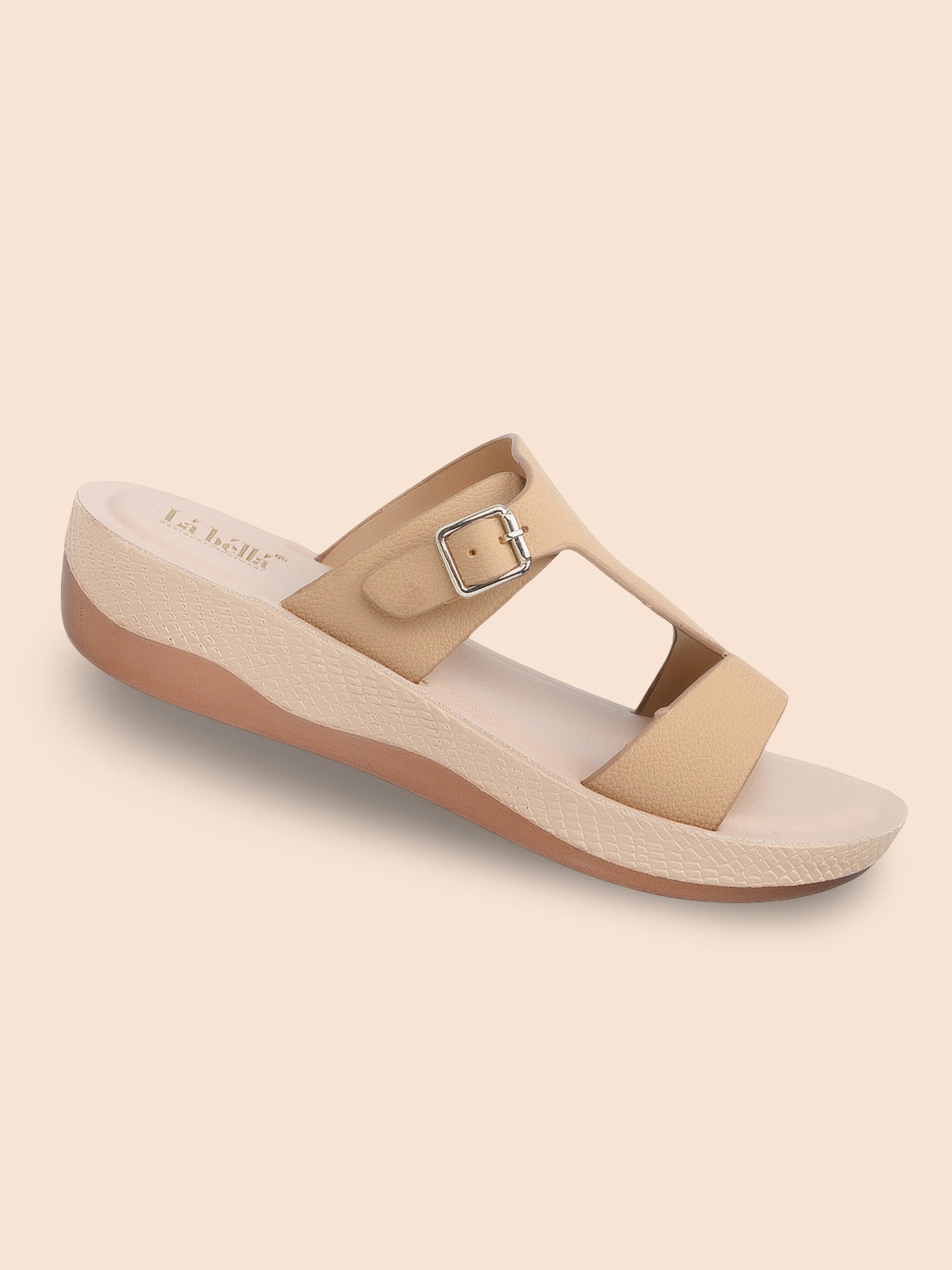 Women's Buckle Strap Comfort Wedge Slippers | Stylish Casual Slip-On Sandals