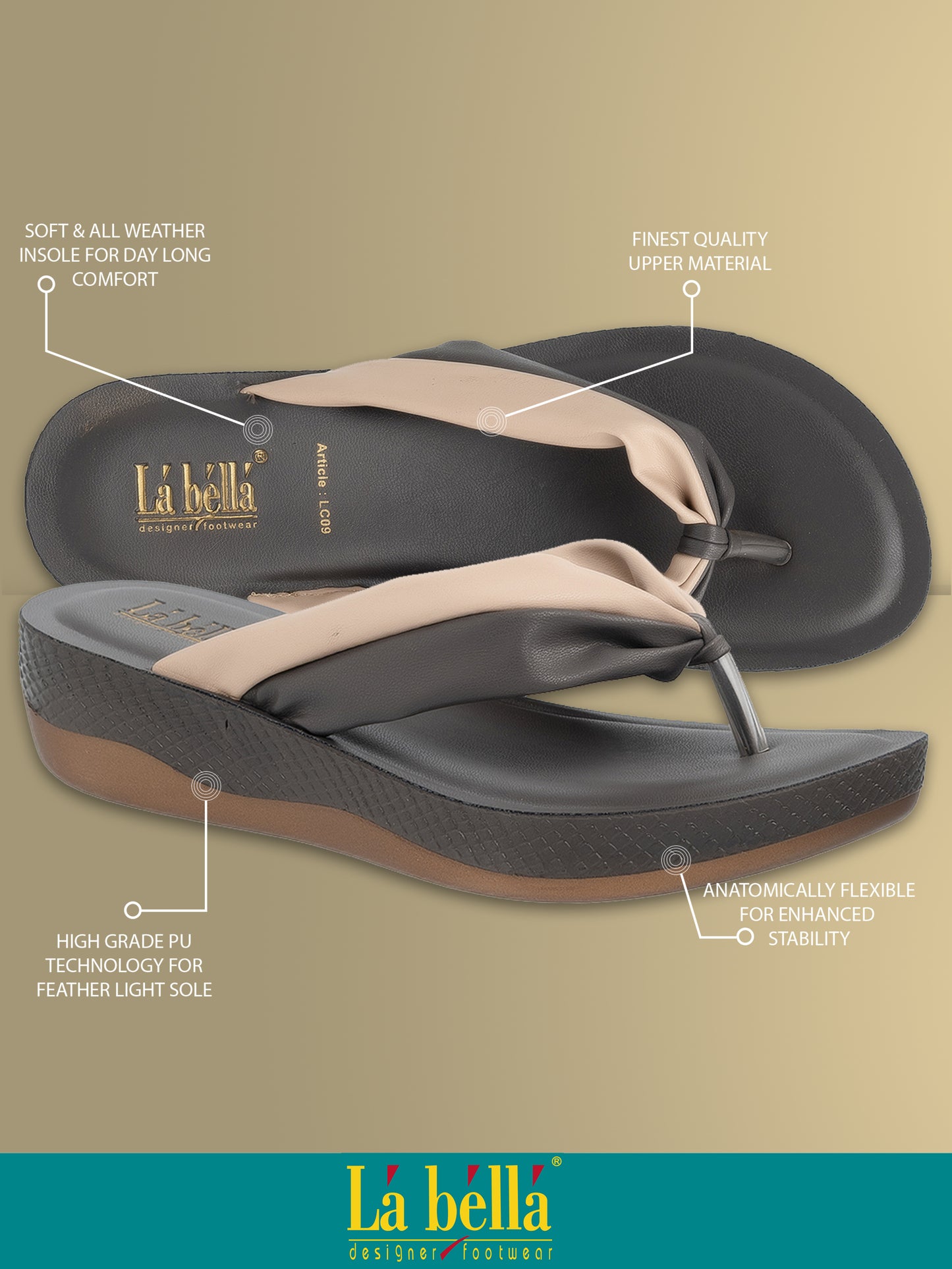 Labella Women's Sandal With Slip-On For LC09
