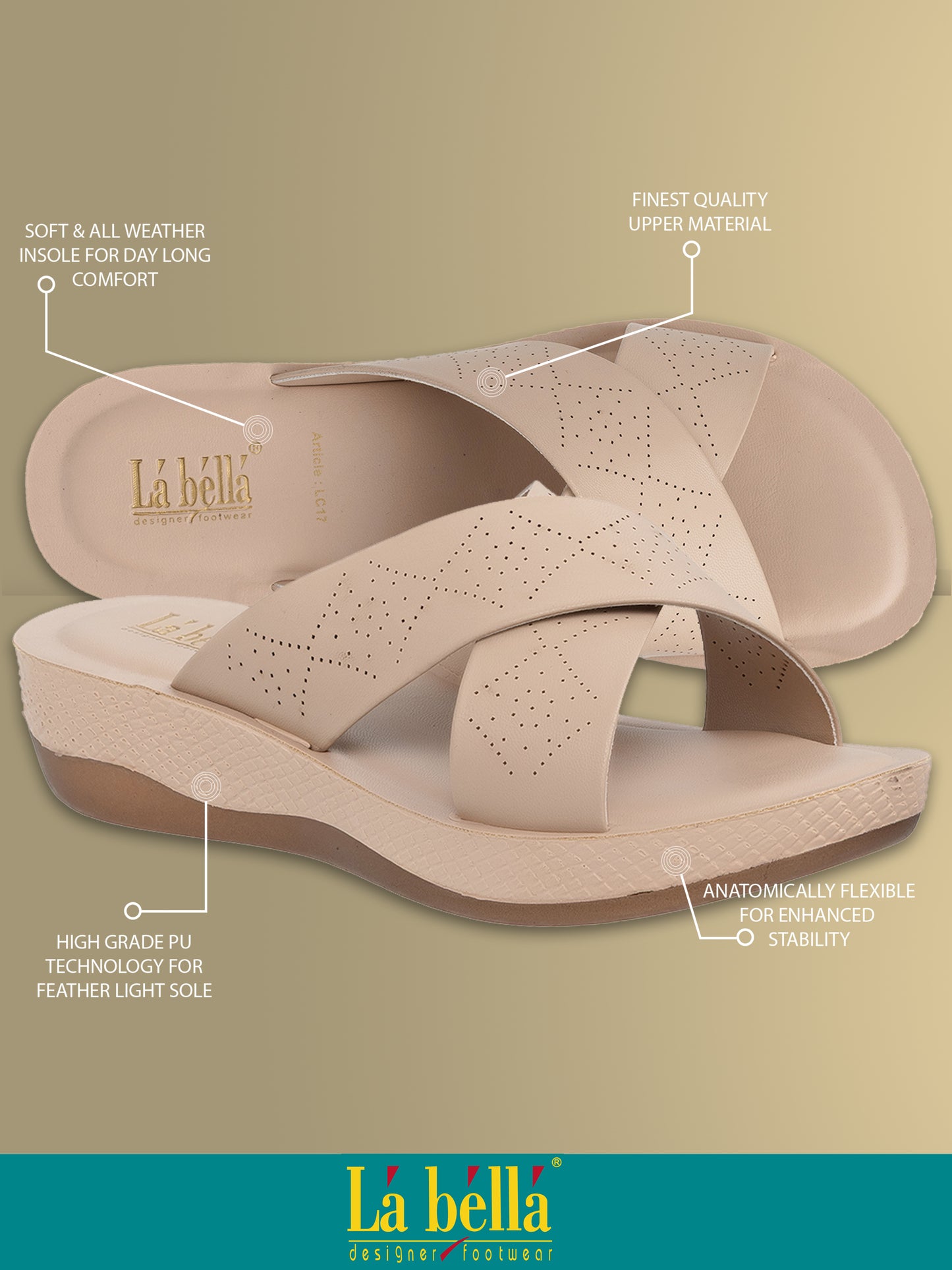 Labella Women's Sandal With Slip-On For LC17