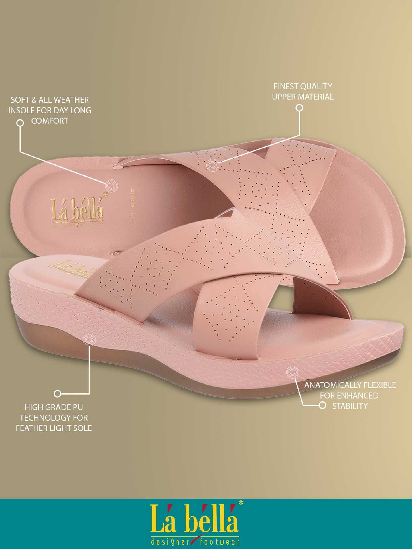 Labella Women's Sandal With Slip-On For LC17