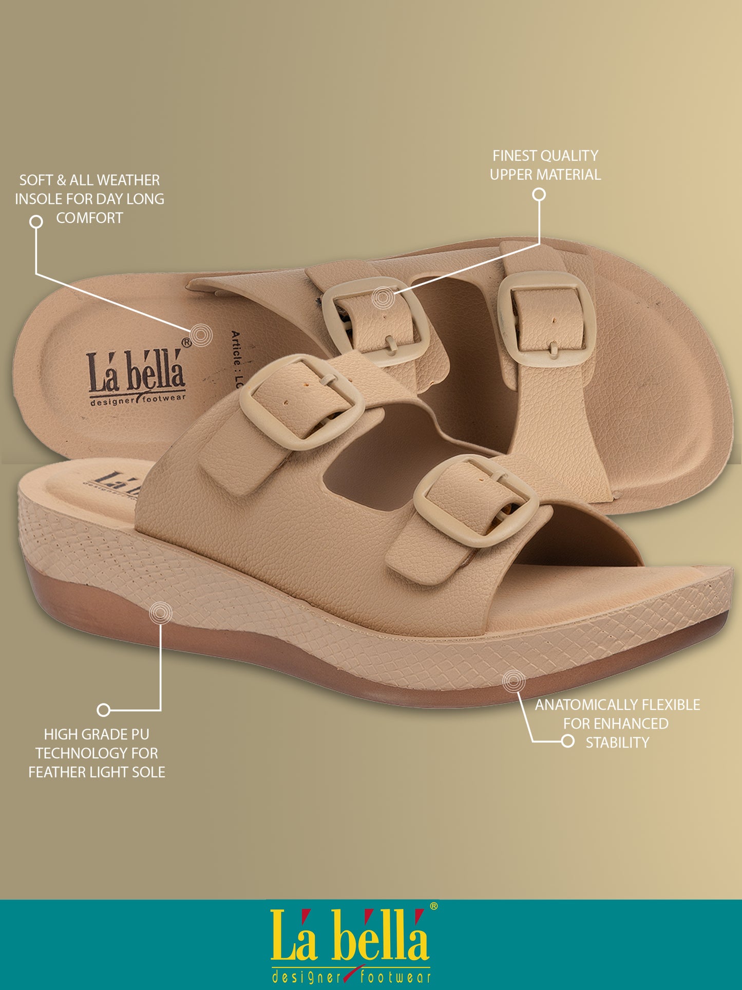 Labella Women's Sandal With Slip-On For LC48