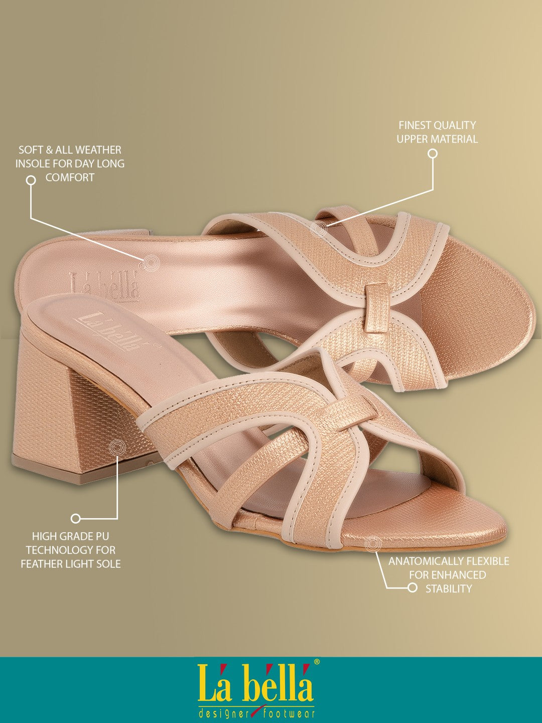 Labella Women's Sandal With Slip-On For LH01
