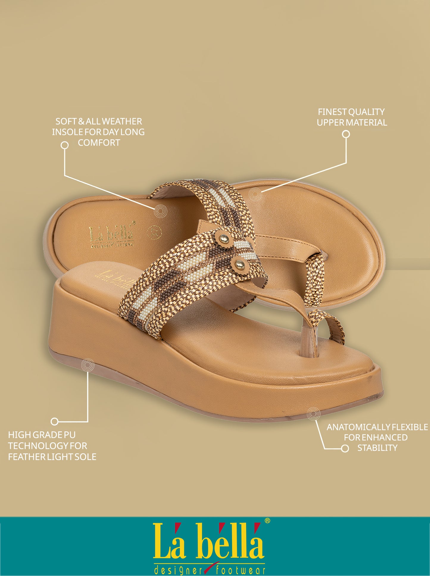 Labella Women's Sandal With Slip-On For LH04