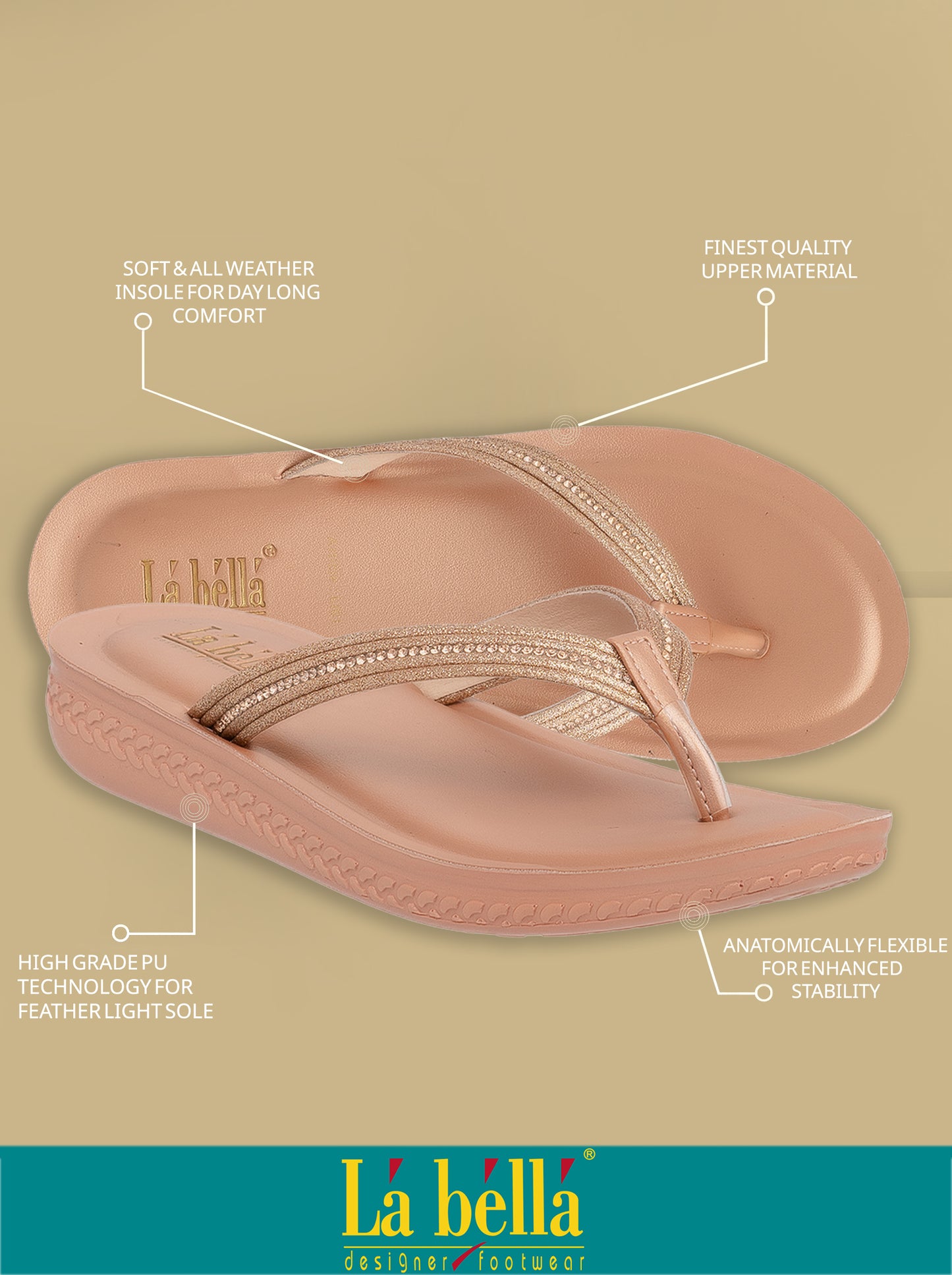 Labella Women's Sandal With Slip-On For LI01