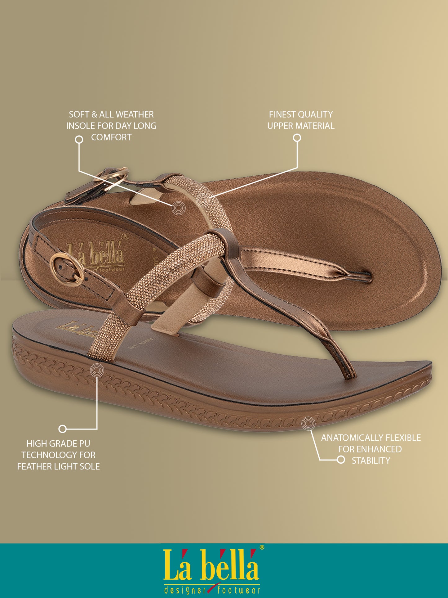 Labella Women's Sandal With Slip-On For LI03