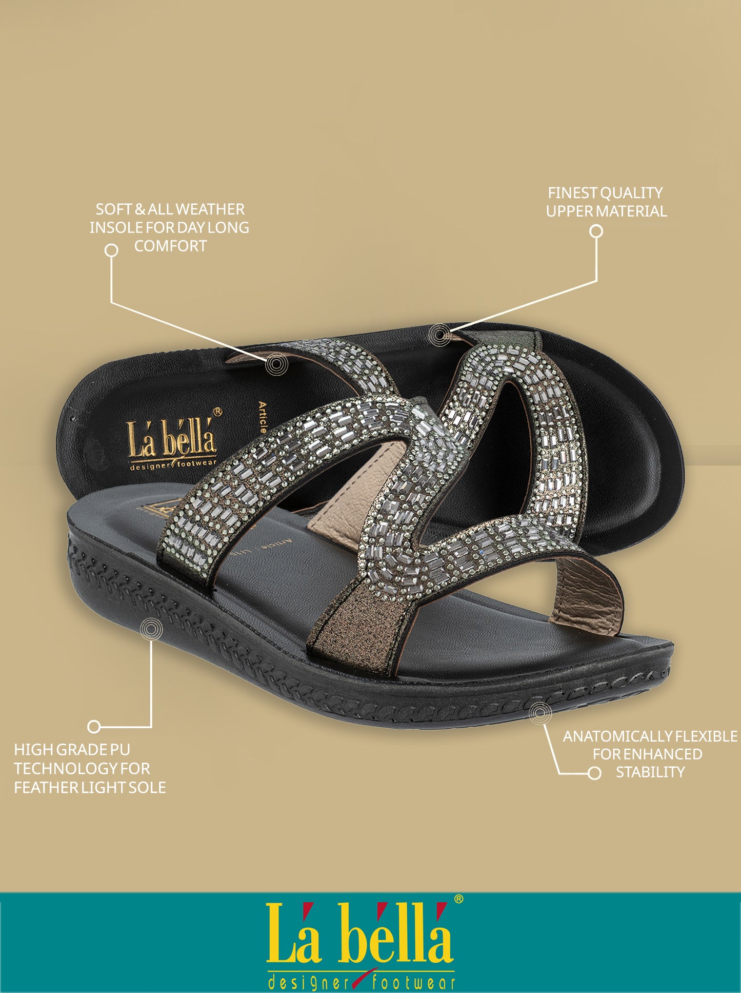 Labella Women's Sandal With Slip-On For LI10