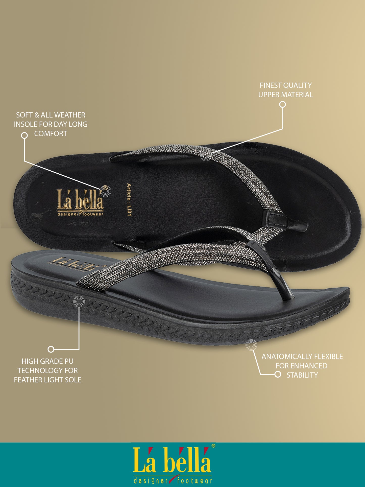 Labella Women's Sandal With Slip-On For LI31