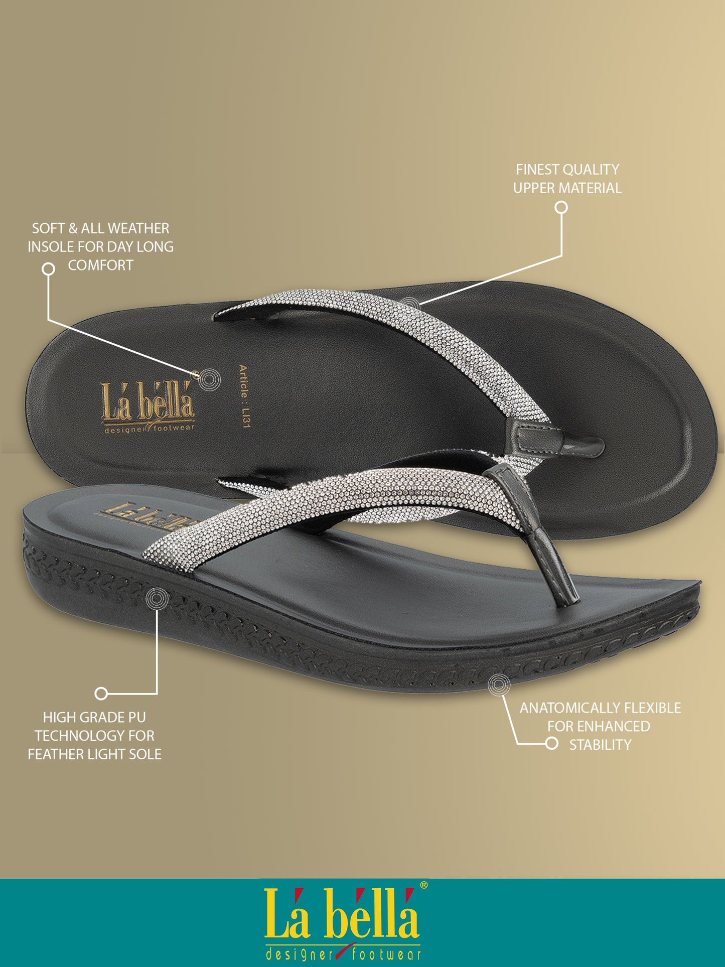 Labella Women's Sandal With Slip-On For LI31
