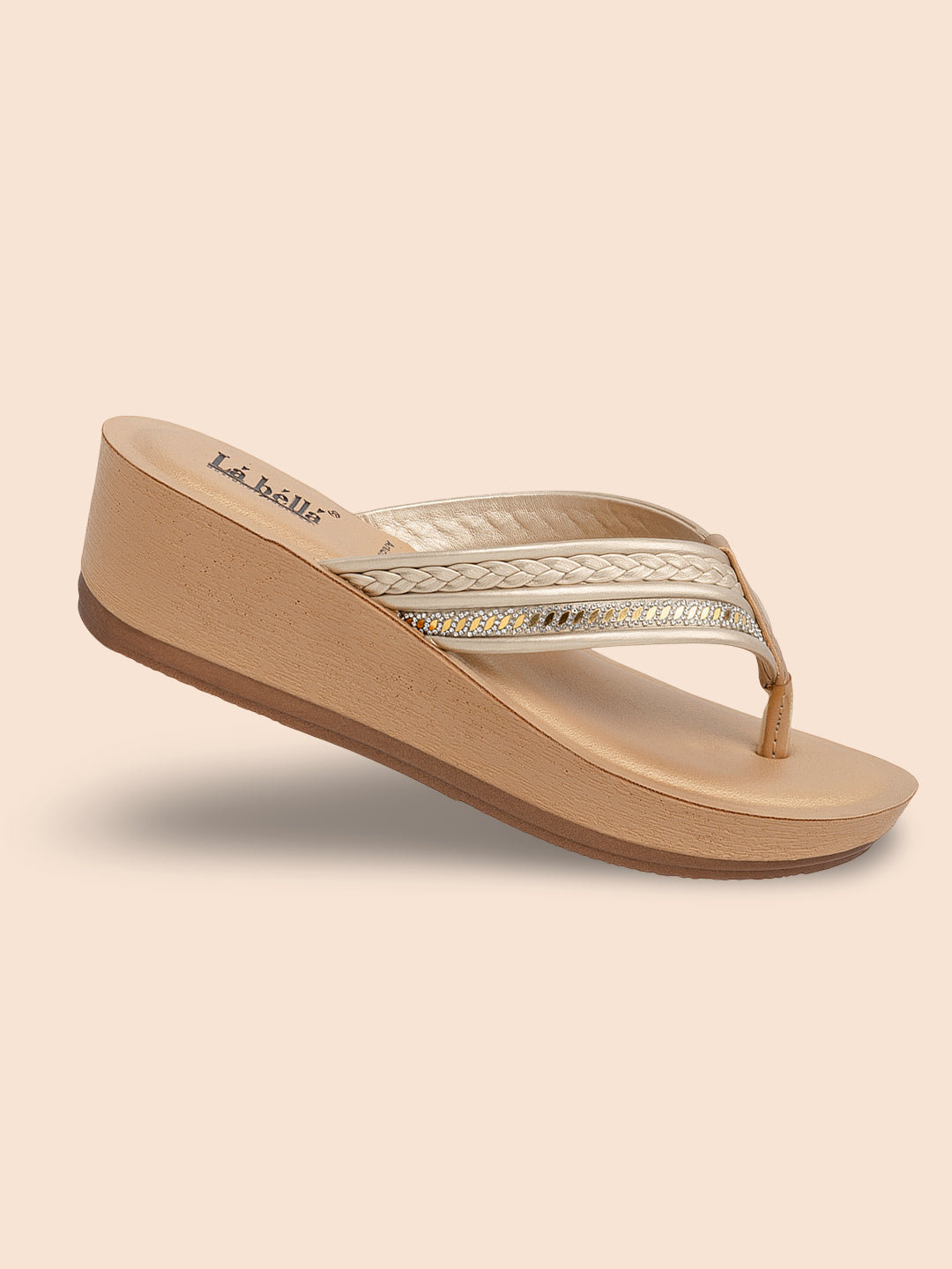 Women's Embellished Wedge Toe-Post Sandals | Stylish Comfortable Casual Footwear