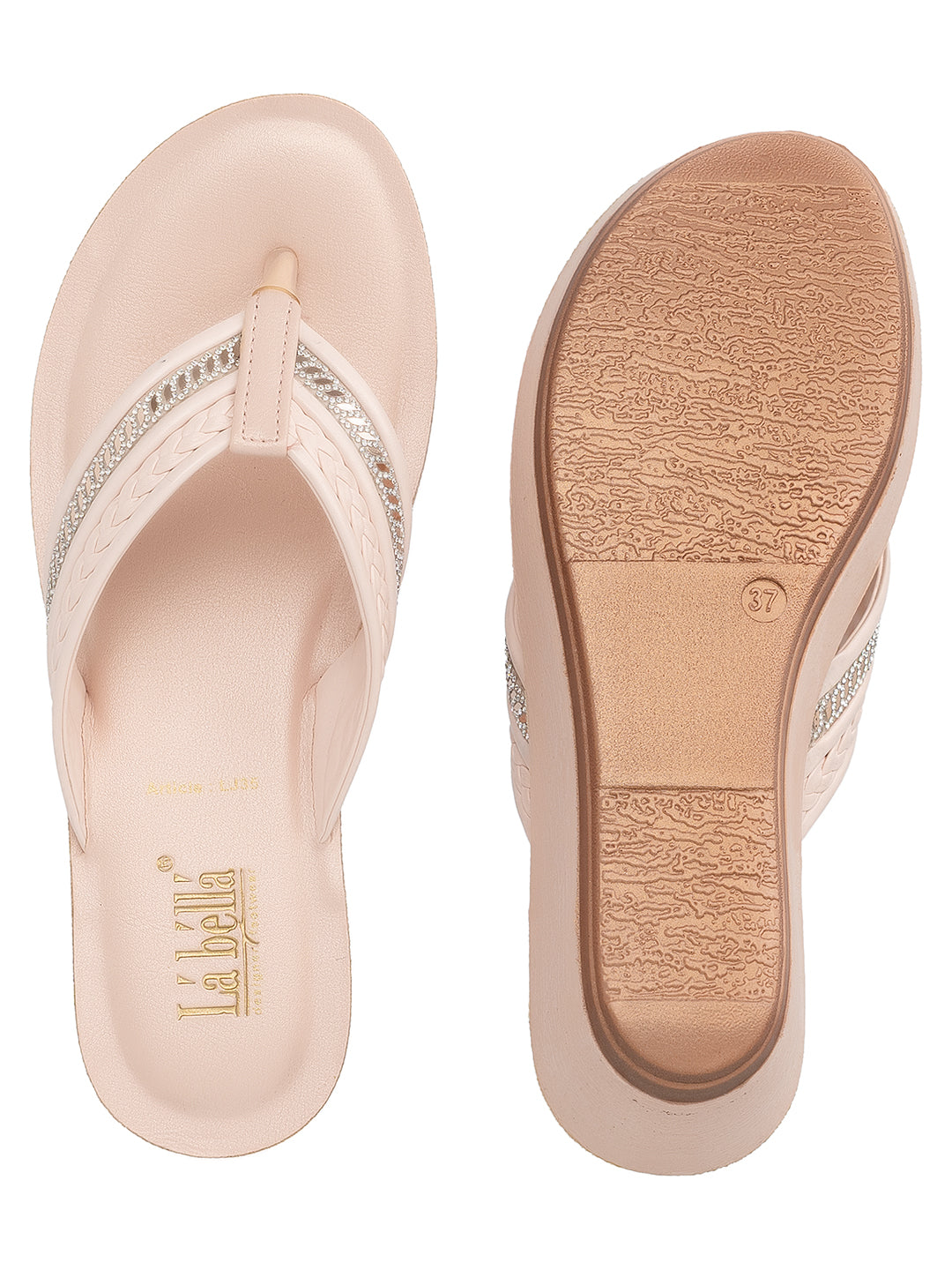 Women's Embellished Wedge Toe-Post Sandals | Stylish Comfortable Casual Footwear