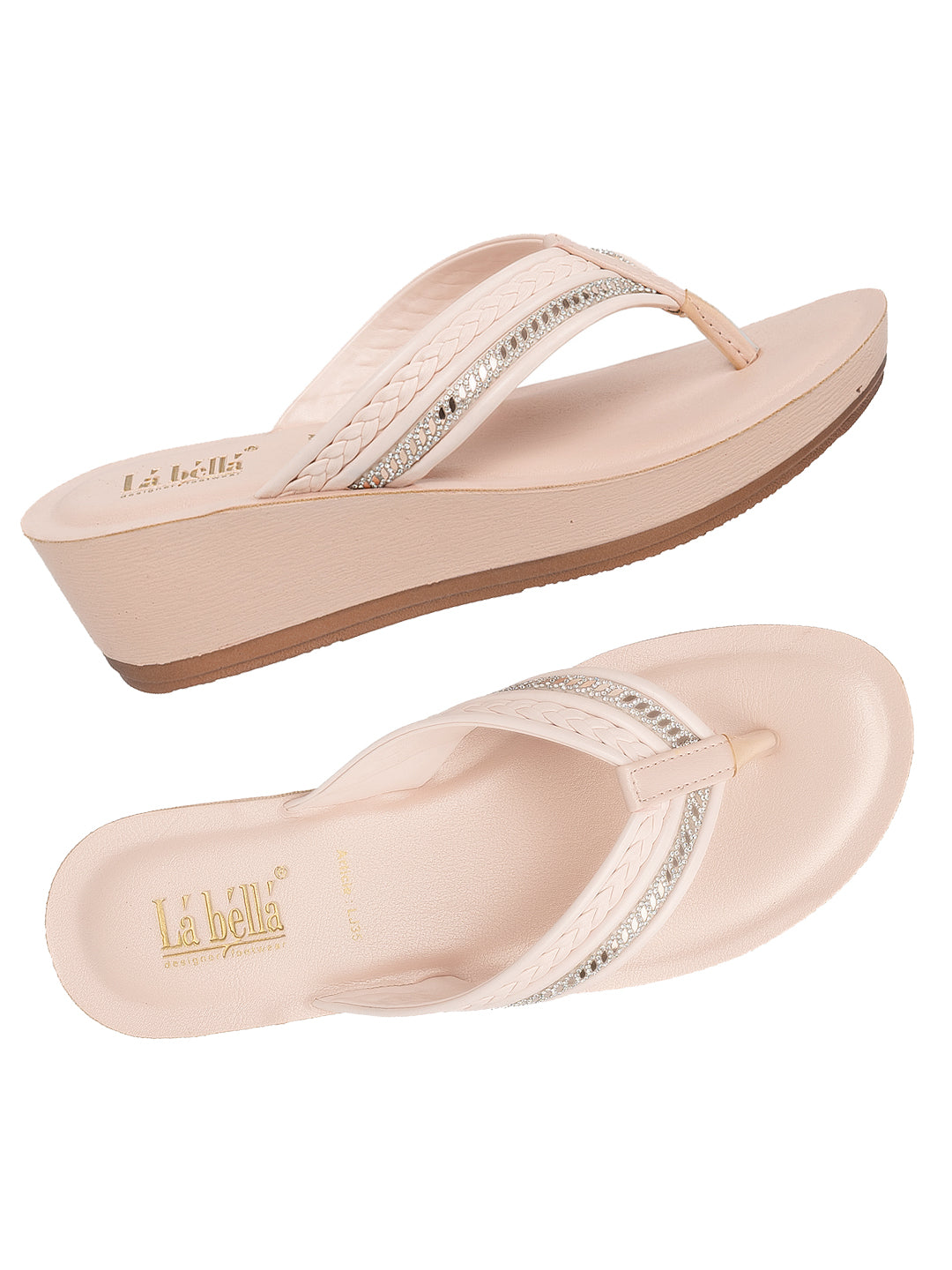 Women's Embellished Wedge Toe-Post Sandals | Stylish Comfortable Casual Footwear