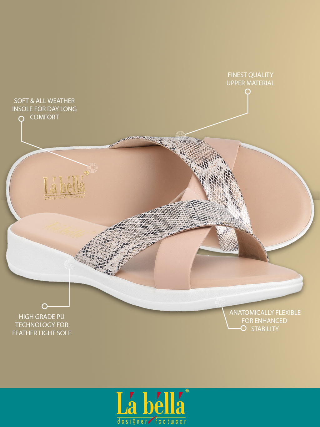 Women's Stylish Flat Slide Slipper | Comfortable Casual Open-Toe Footwear