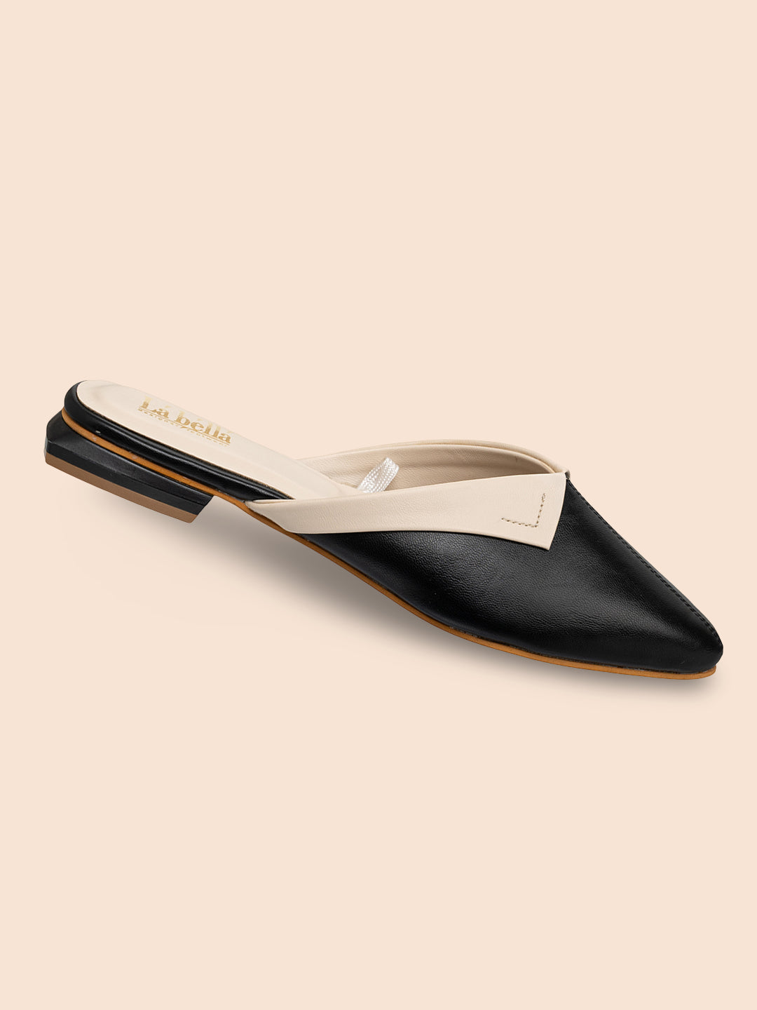 Elegant Pointed Toe Mules for Women | Low Block Heel Slip-On Shoes