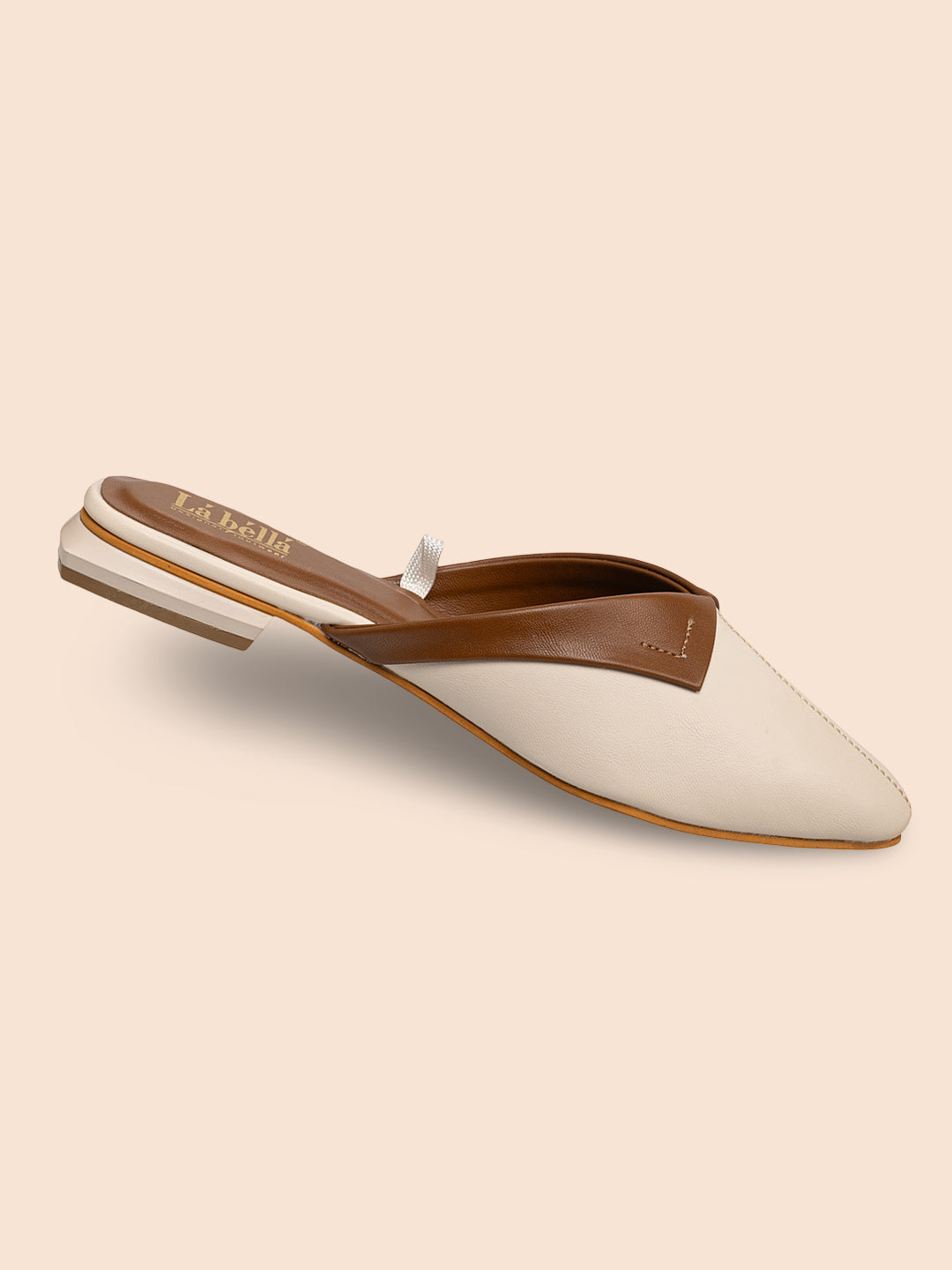 Elegant Pointed Toe Mules for Women | Low Block Heel Slip-On Shoes