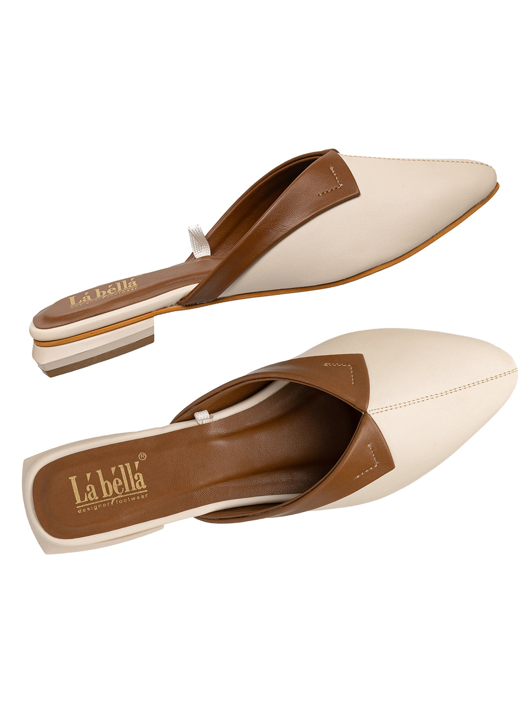 Elegant Pointed Toe Mules for Women | Low Block Heel Slip-On Shoes