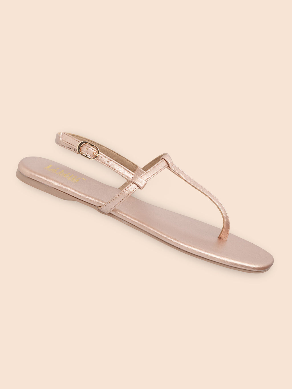 Minimalist T-Strap Flat Sandals with Ankle Buckle | Women's Sandals