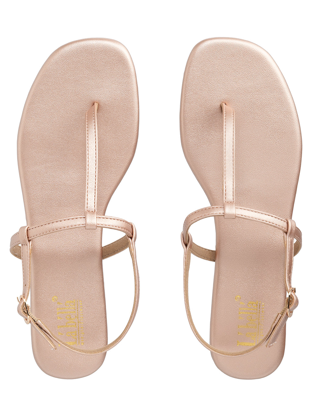 Minimalist T-Strap Flat Sandals with Ankle Buckle | Women's Sandals