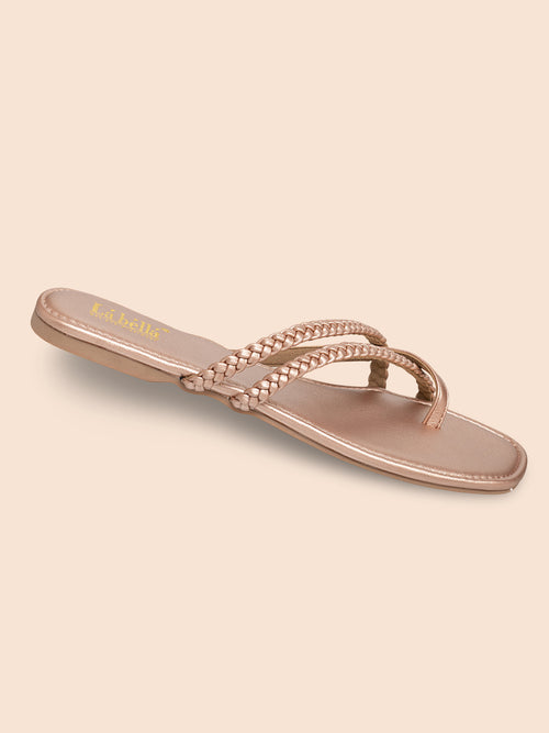 Braided Double-Strap Toe-Thong Sandals | Casual Flat Slip-Ons
