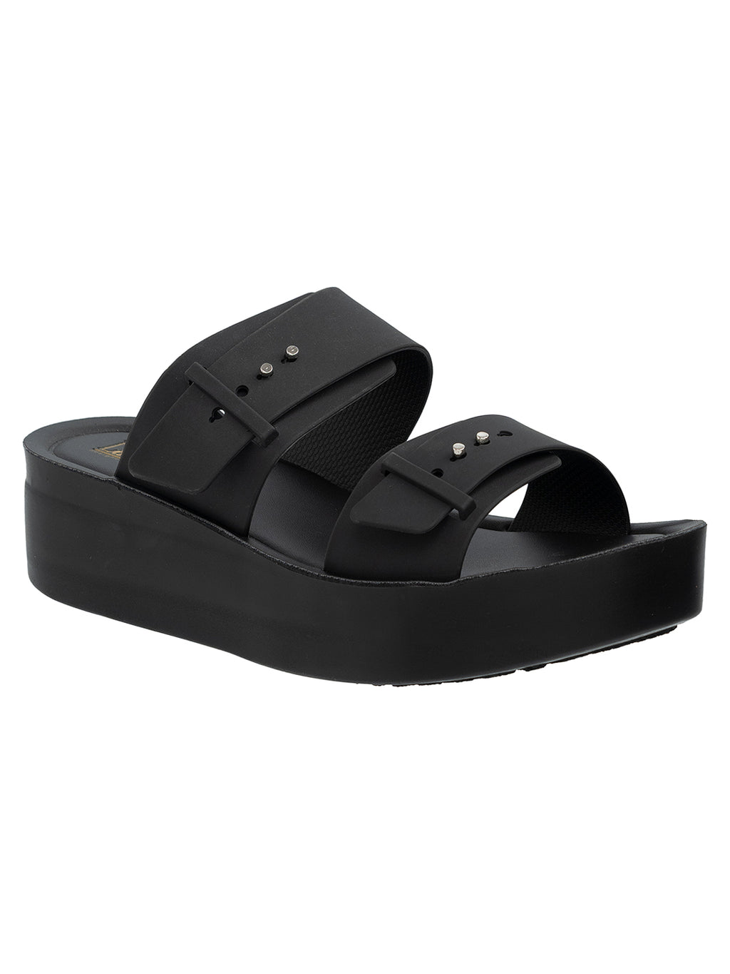 Chic Studded Double Strap Platform Sandals | Elevated Comfort Wedges