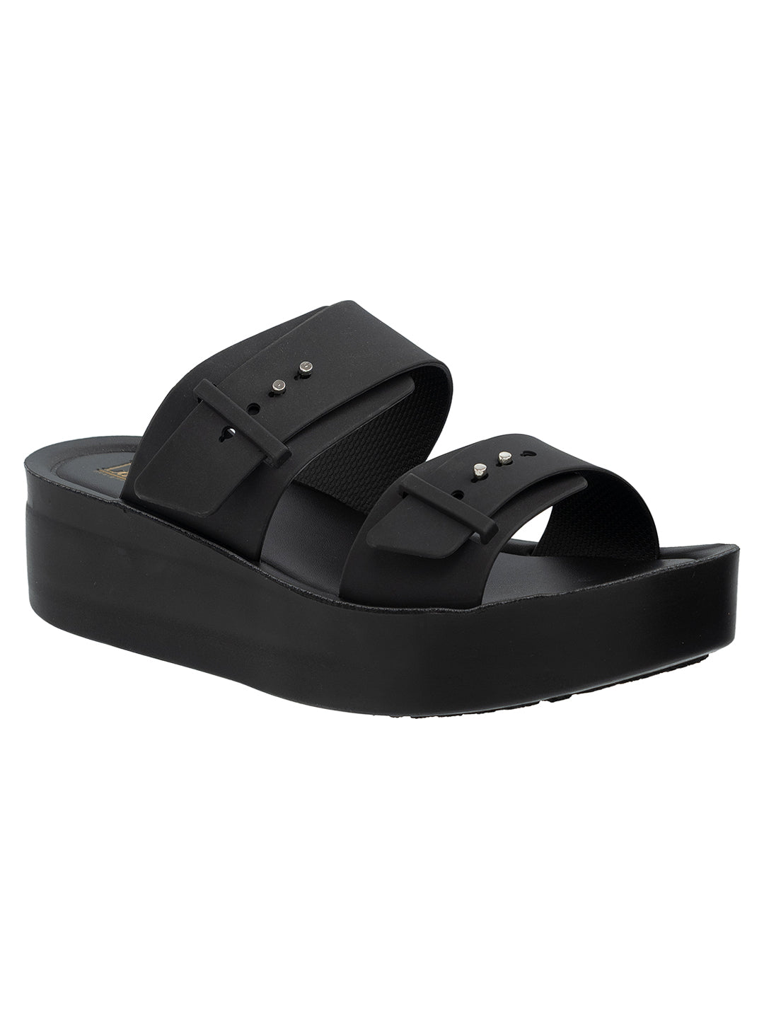 Chic Studded Double Strap Platform Sandals | Elevated Comfort Wedges
