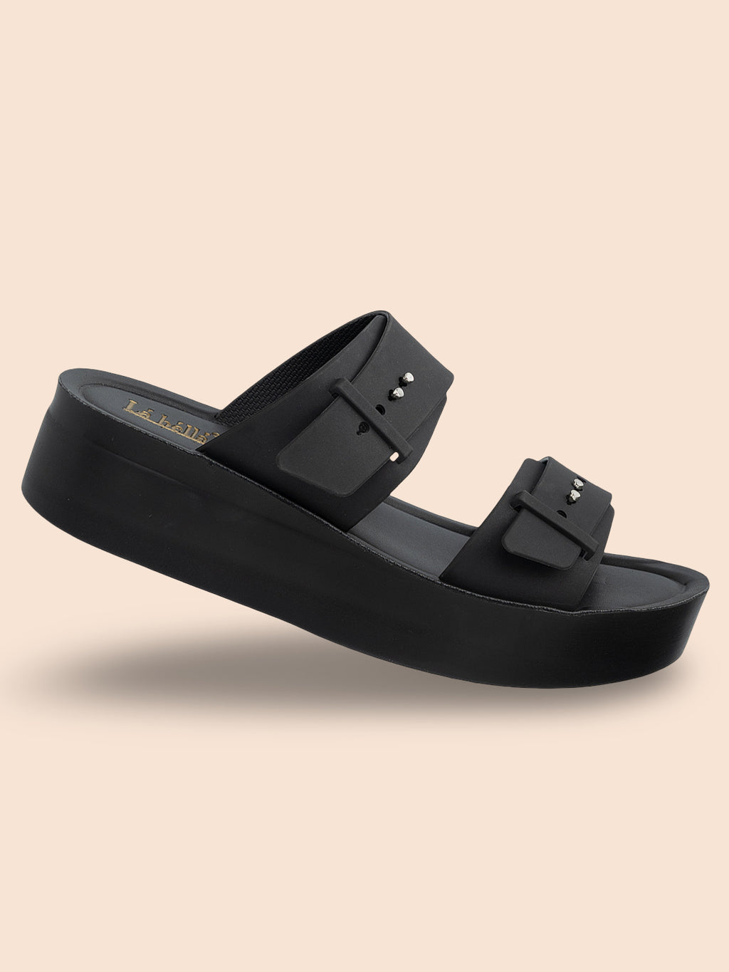 Chic Studded Double Strap Platform Sandals | Elevated Comfort Wedges