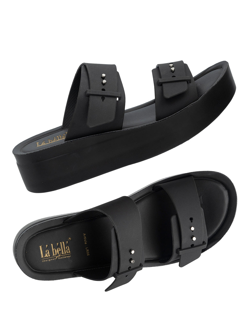 Chic Studded Double Strap Platform Sandals | Elevated Comfort Wedges