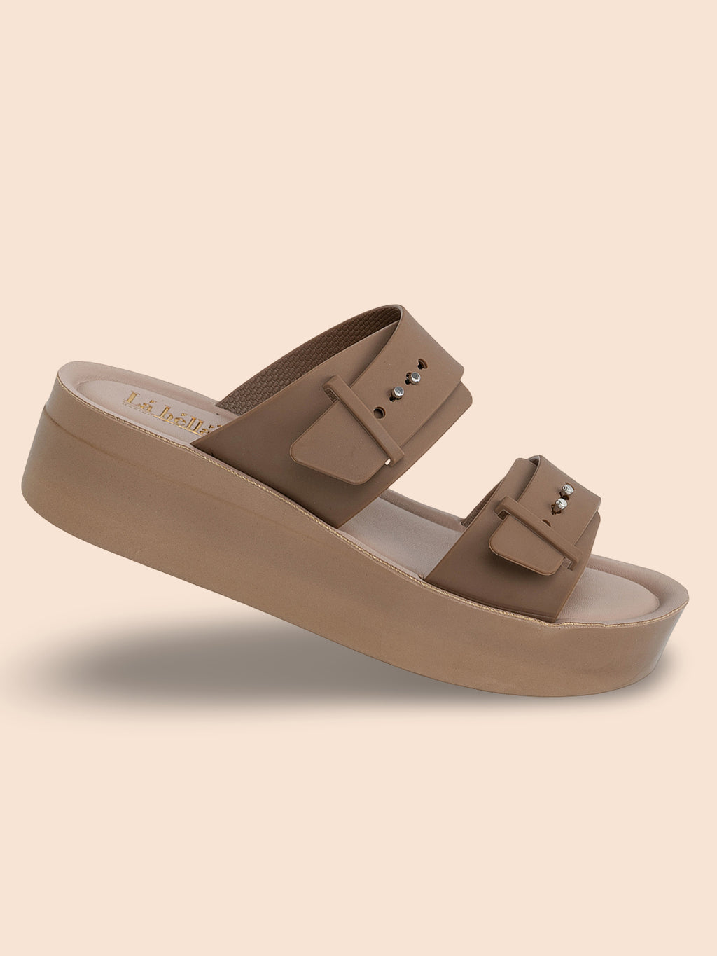 Chic Studded Double Strap Platform Sandals | Elevated Comfort Wedges