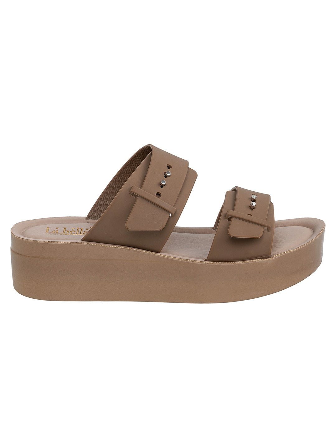 Chic Studded Double Strap Platform Sandals | Elevated Comfort Wedges