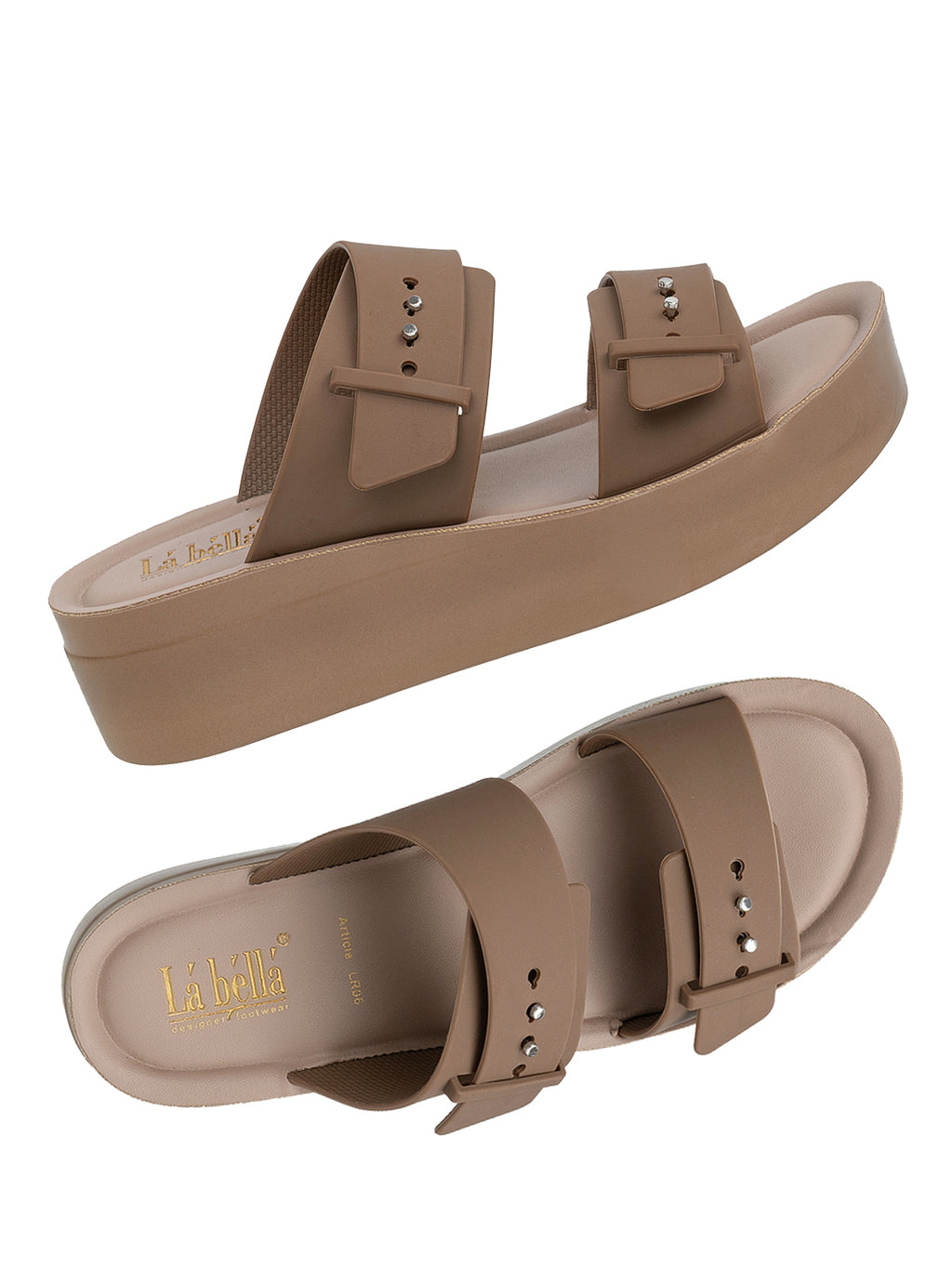 Chic Studded Double Strap Platform Sandals | Elevated Comfort Wedges