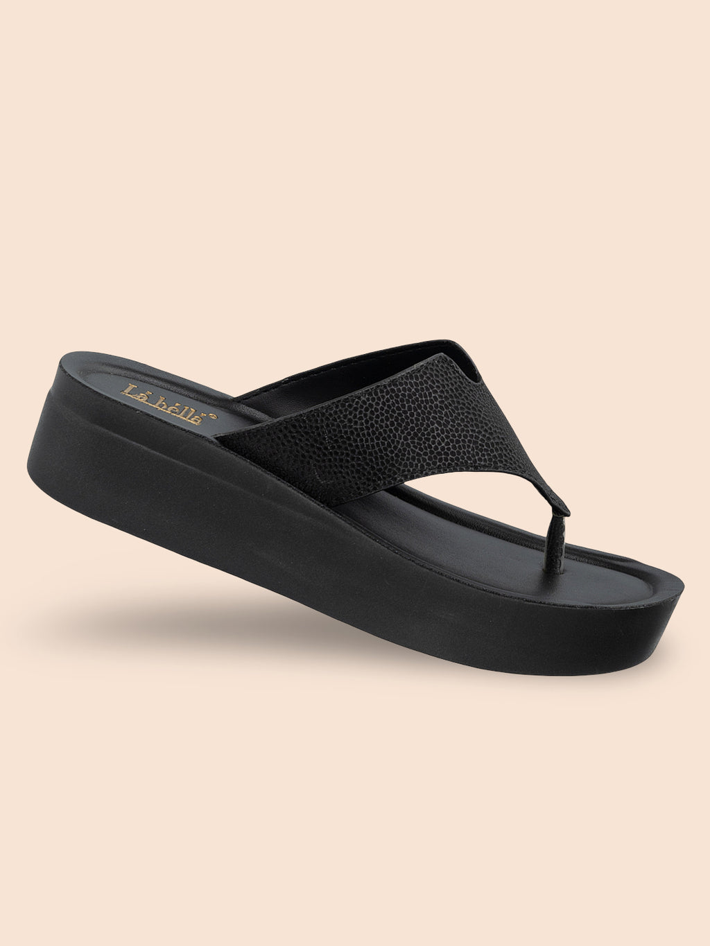 Textured Wedge Toe-Thong Sandals | Women's Comfort Slip-On Platform